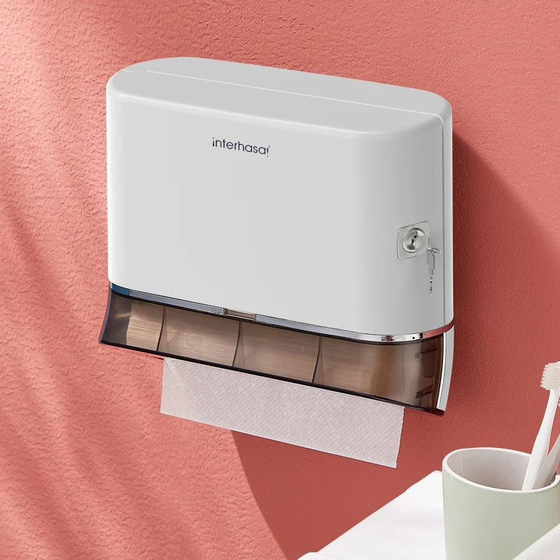 Toilet paper dispenser Paper Towel Holder Tissue Dispenser Wall Mounted Paper Box Punch Free Commercial Toilet Holder for Bathroom