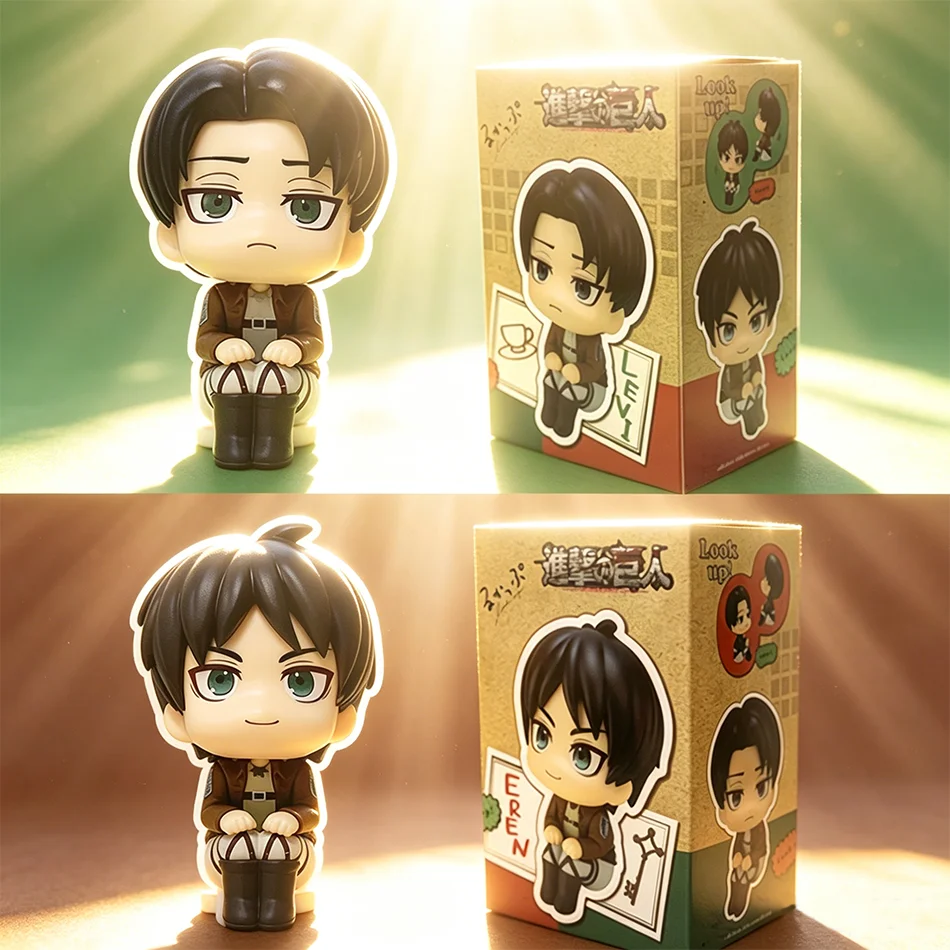 1-2 Stück Attack on Titan Figur Eren Jaeger & Kapitän Levi PVC-Figur Actionmodell Sammlerfigur Spielzeug Dekorative Ornamente