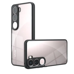 Luxury Matte Armor Transparent Acrylic Phone Cover for VIVO V40 SE 80W (Clear)
