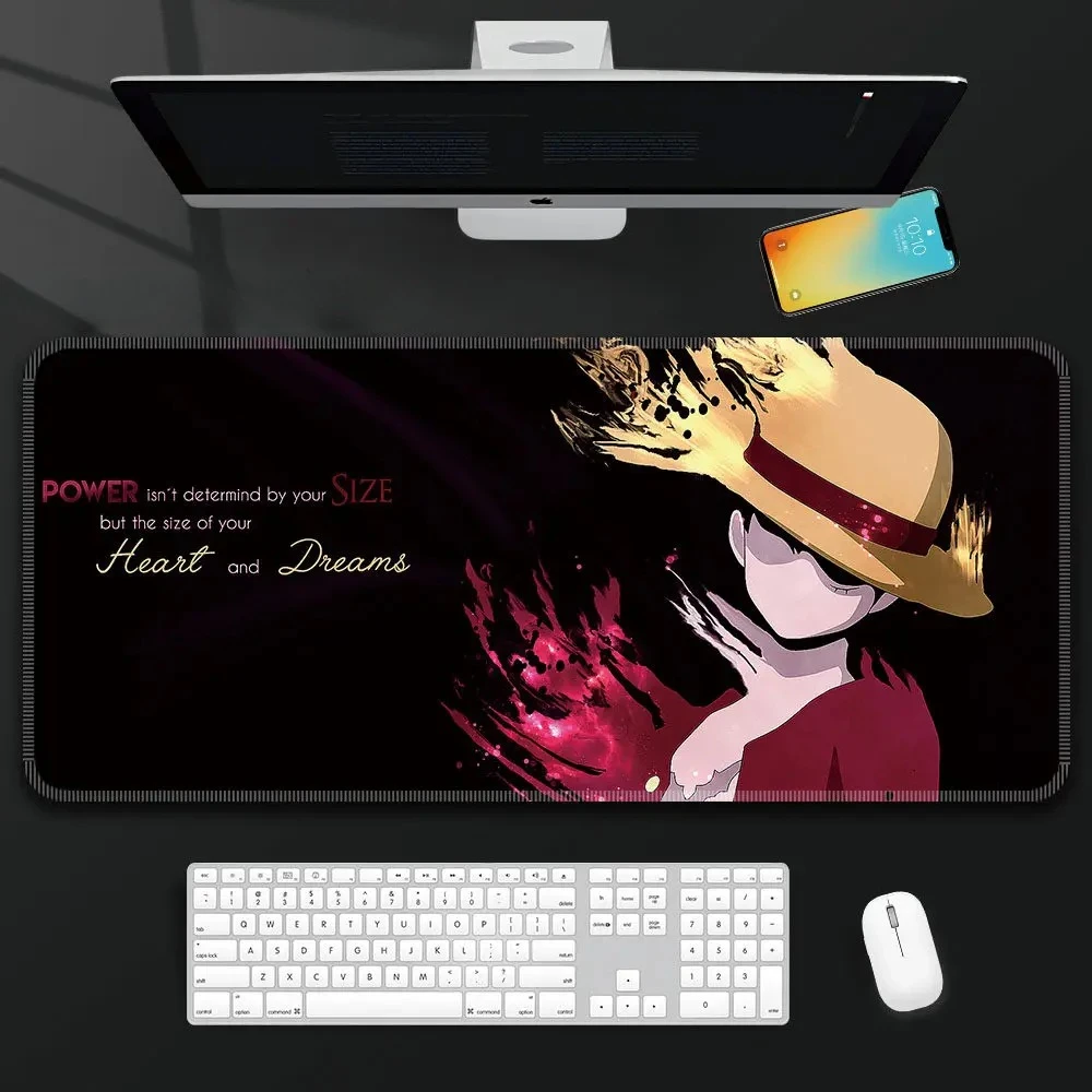 소년용 원피스 가죽 마우스 패드 대형 소년용 애니메이션 E-스포츠 게임 키보드 패드 루피 컴퓨터 책상 패드 사무실 마우스 패드