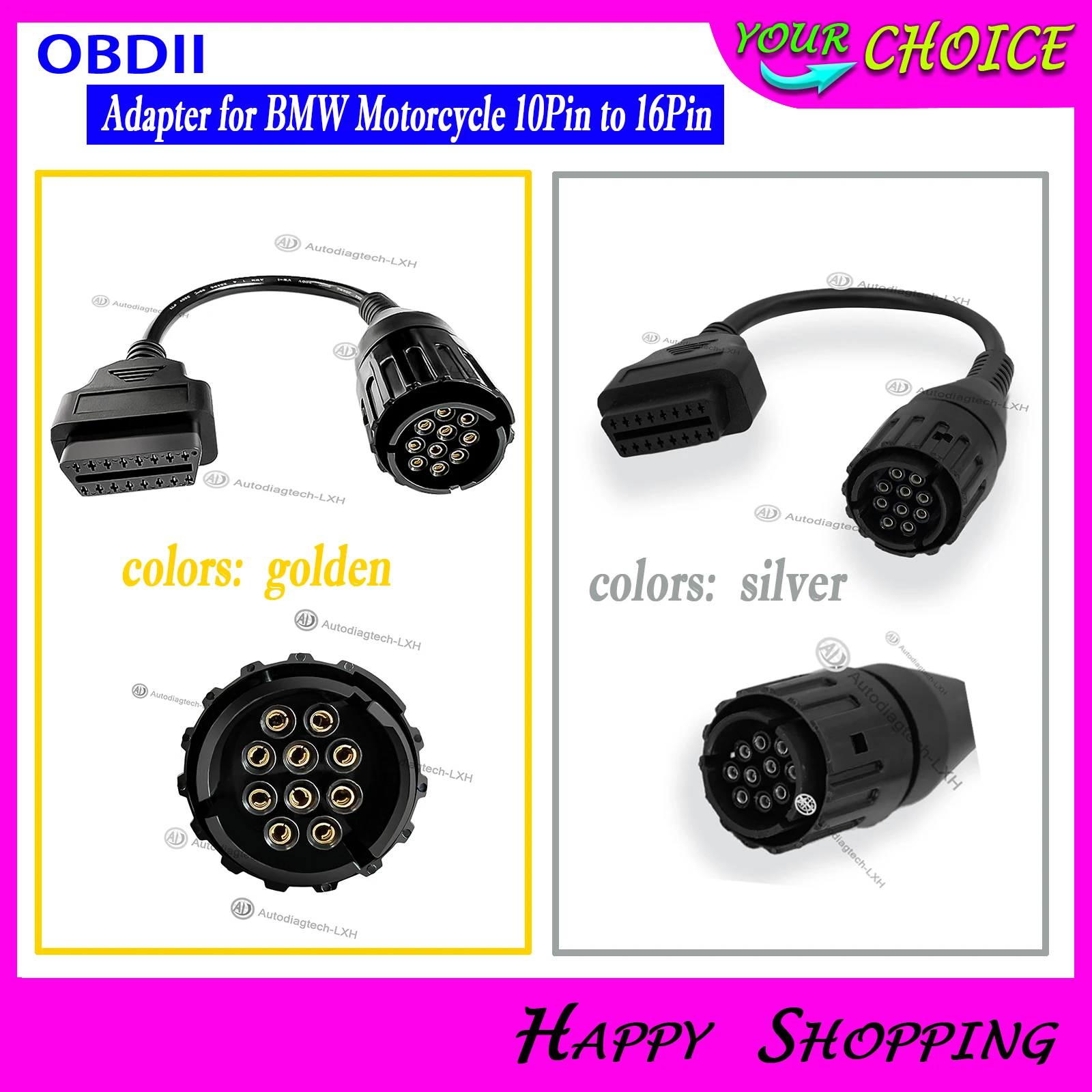Cavo Adattatore OBD2 16 Pin A 6 Pin Per Moto – Scanner Diagnostico Per Biciclette E Motocicli, Lettore Dati - 4
