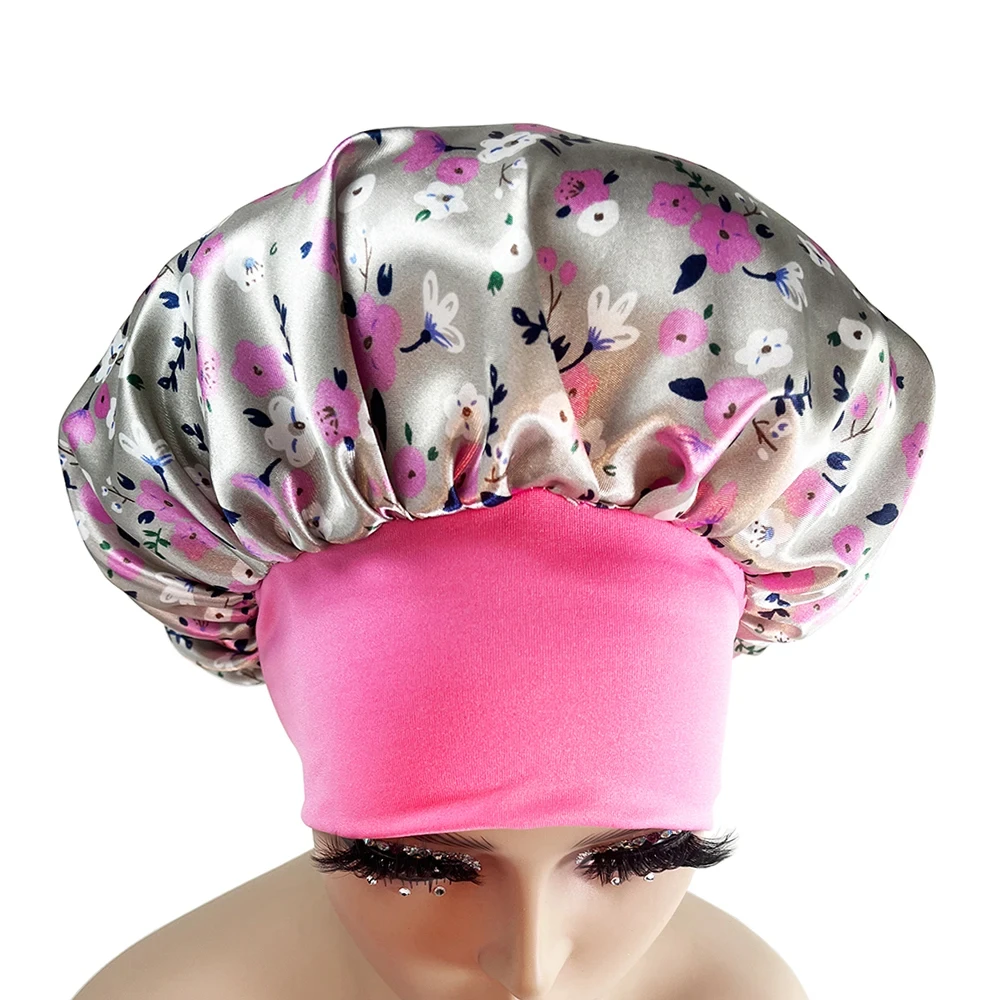 New Silk Sleeping Cap Night Hat Head Cover Bonnet Satin Cheveux Nuit For Curly Hair Care Women Beauty Maintenance Designer 6