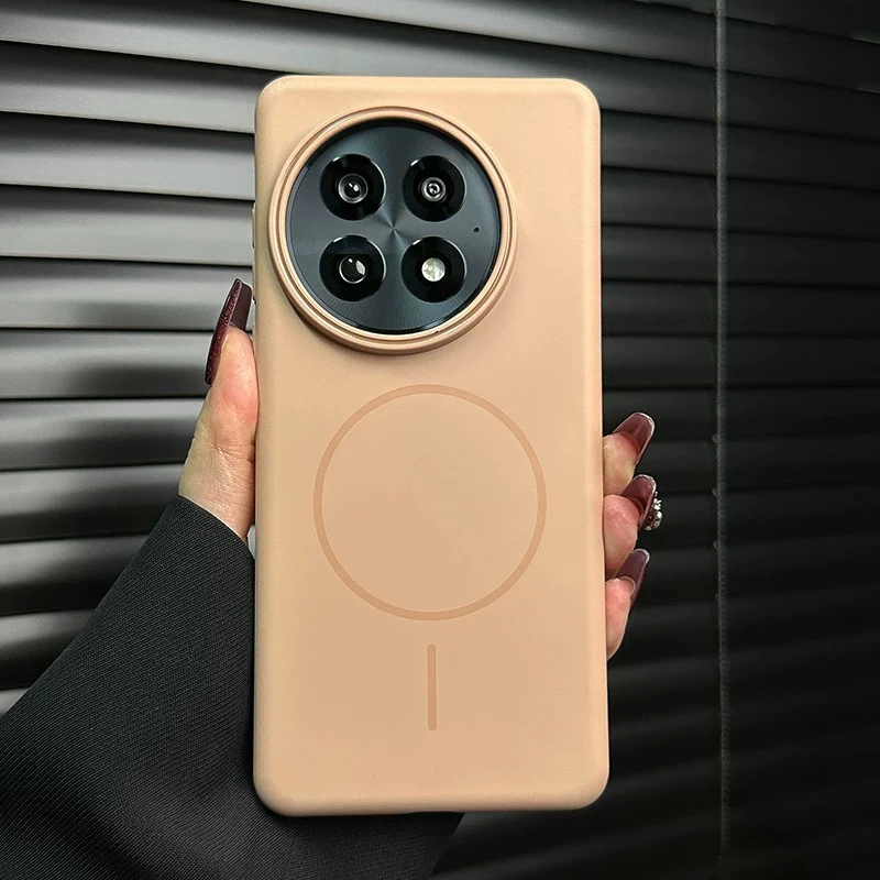 Magnetic Candy Color Frosted Case with Wireless Charging and Matte Color Lens Protection