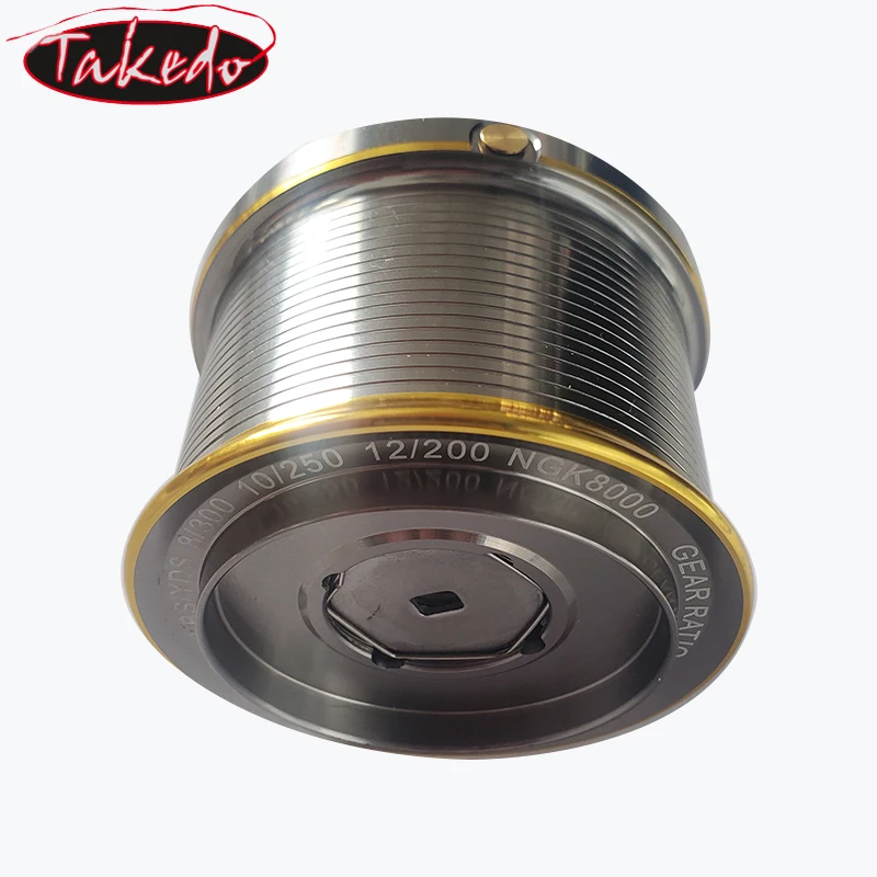 Spinning Fishing Reels Fishing Reels 1PCS NGK8000 -14000S Spare Wire Cup Spinning Fishing Reels Spool Surf Feed Wire Cup Metal Spool Carp Fishing Reel Coil