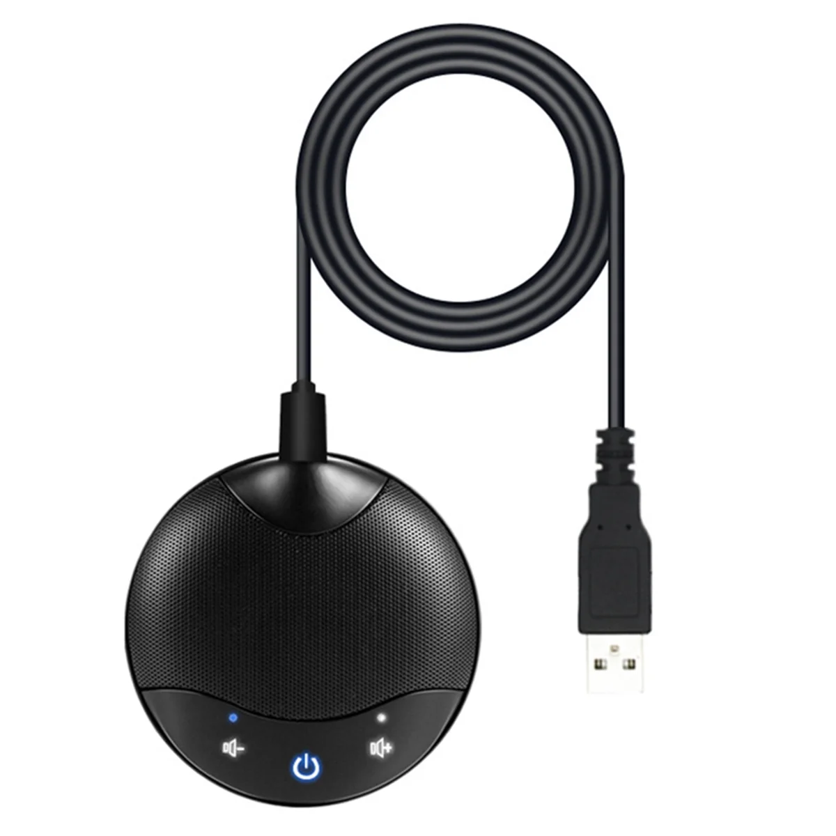 

Портативный USB-микрофон для конференций, 360 °, многонаправленный конденсаторный микрофон с функцией отключения звука и регулировки громкости и шума