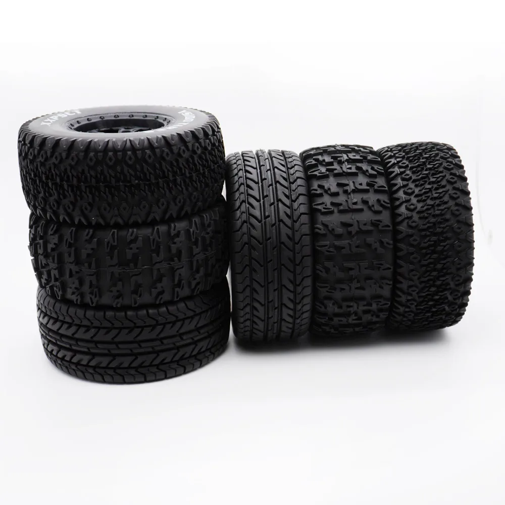 YSIDO 4pcs 110mm 1/10 짧은 코스 트럭 타이어 슬래시 Arrma Senton HuanQi 727 Vkar 10sc Hpi Rc 자동차 용 12mm Hex 타이어 휠