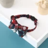 Pet Breakaway Cat Collar Bow Tie And Bell Cute Plaid Christmas Red Elastic Adjustable Dog Collar With Sash Small Bell For Cats 3