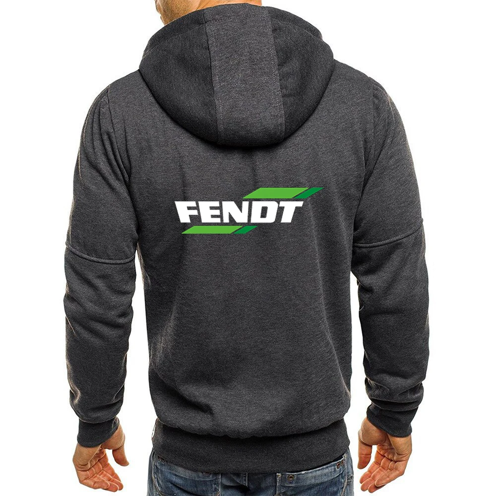 FENDT 2023 Spring and Autumn New Fashion Men's High Quality Three Salad Chain Hooded Printed Sweater Jacket
