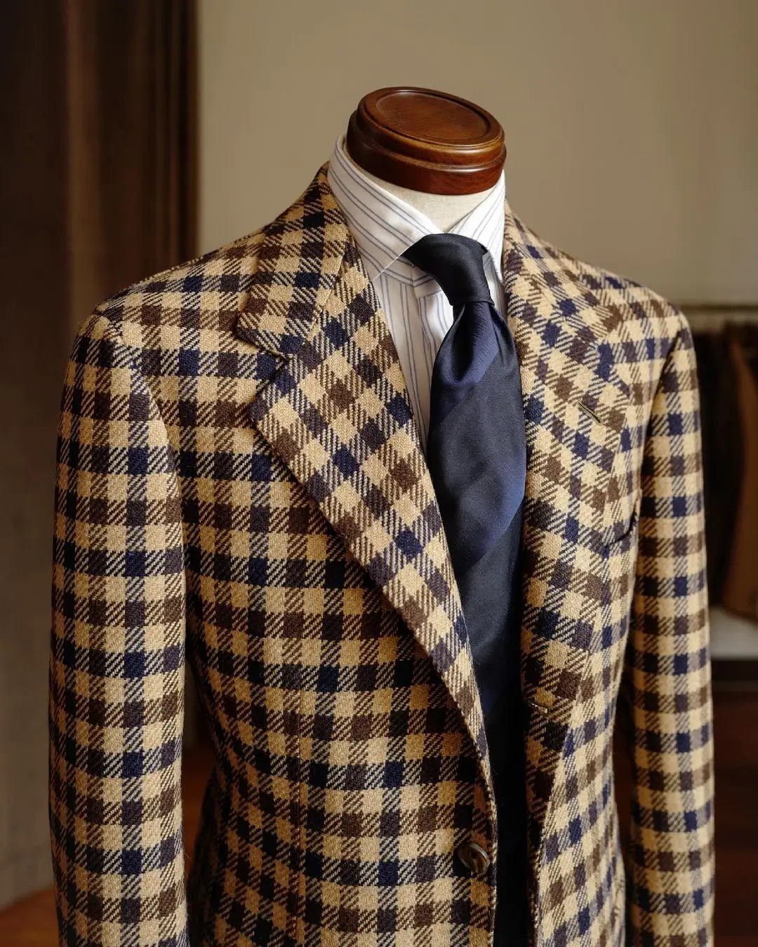Lattice Men Suits With Shawl Lapel Designer Wedding Tuxedos Mens Jacket Formal Occasion Costume For Men Suit Set