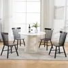 Windsor Dining Chairs Set of 6 Armless Dining Room Chair with Spindle Back,Farmhouse Side Chair,Solid Wood 4