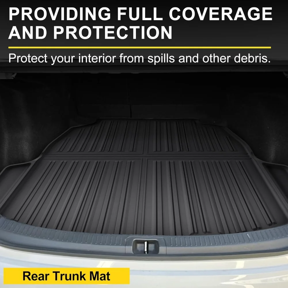 For Toyota Corolla Cross-TPE Floor Mats,All Weather Floor Mats and Cargo Trunk Liner Accessories(Only Fit Hybrid)