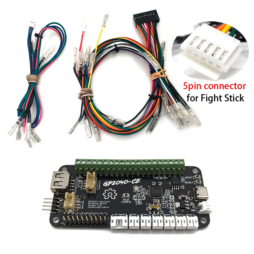GP2040-CEアドバンストブレークアウトボード、USB、パスルー消防
