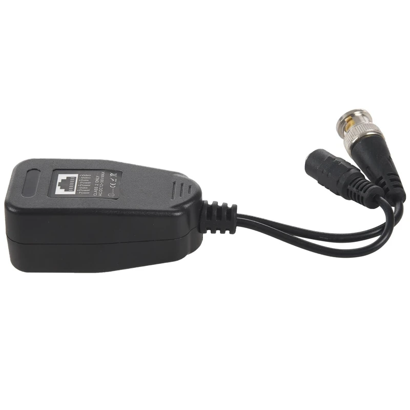 HD-CVI/TVI/AHD Passive Video Balun With Power Connector And RJ45 CAT5 Data Transmitter 3 Pair
