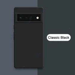 Luxury Soft Square Liquid Silicone Cellphone Case Cover - Google Pixel6 Pro 5G (Classic Black)