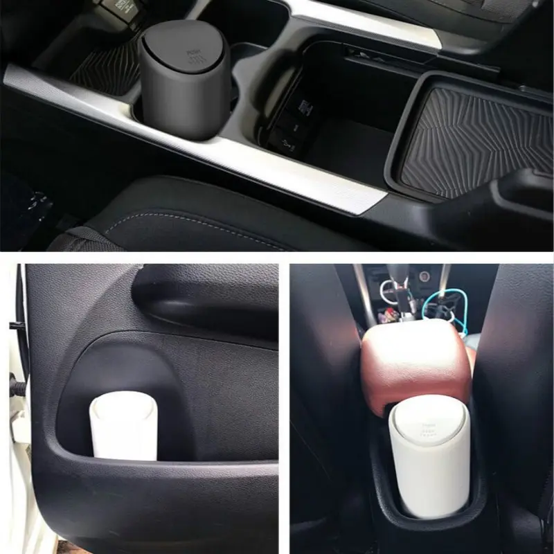 Auto Car Garbage Can Car Trash Can Silicone Garbage Dust Case Holder Black Rubbish Bin Auto Organizer Storage Noiseless Box car trash can