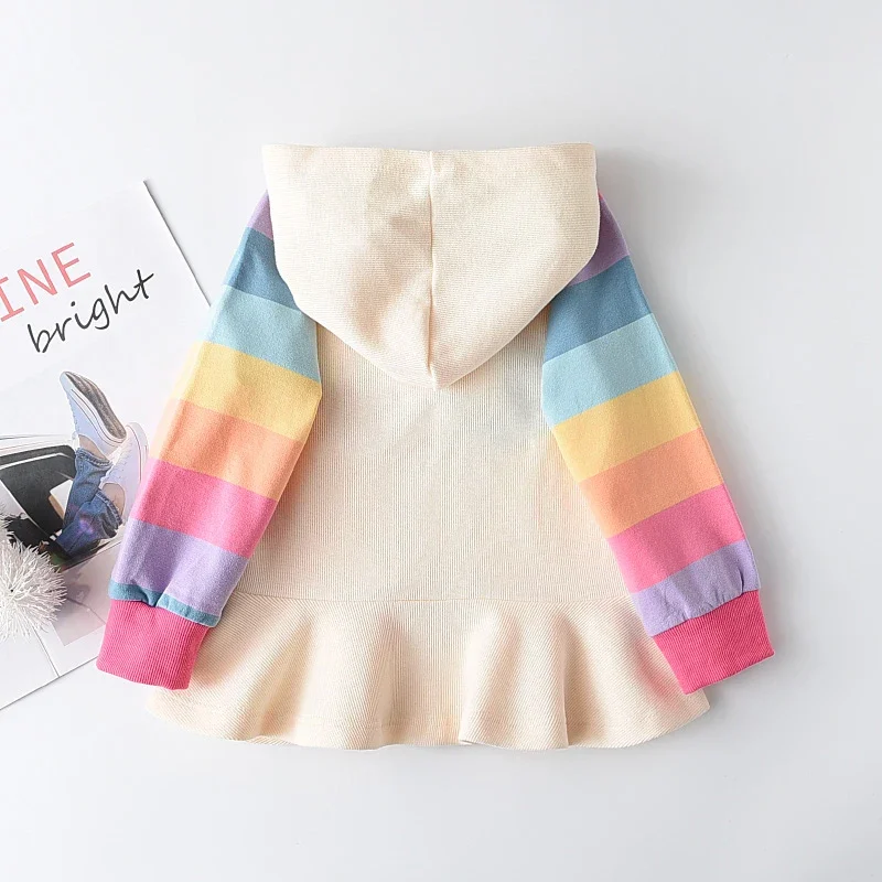 Toddler Girls Dress Knit Casual Costume Rainbow Girl Christmas Party Dresses