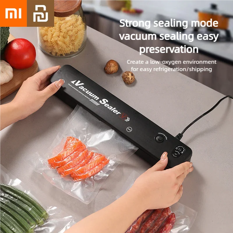 Iconic Brand Youpin Sealer Packaging Machine With Free 10pcs Vacuum Bags Household Electric Food Plastic Seal Vacuum Sealer Keep Fresh
