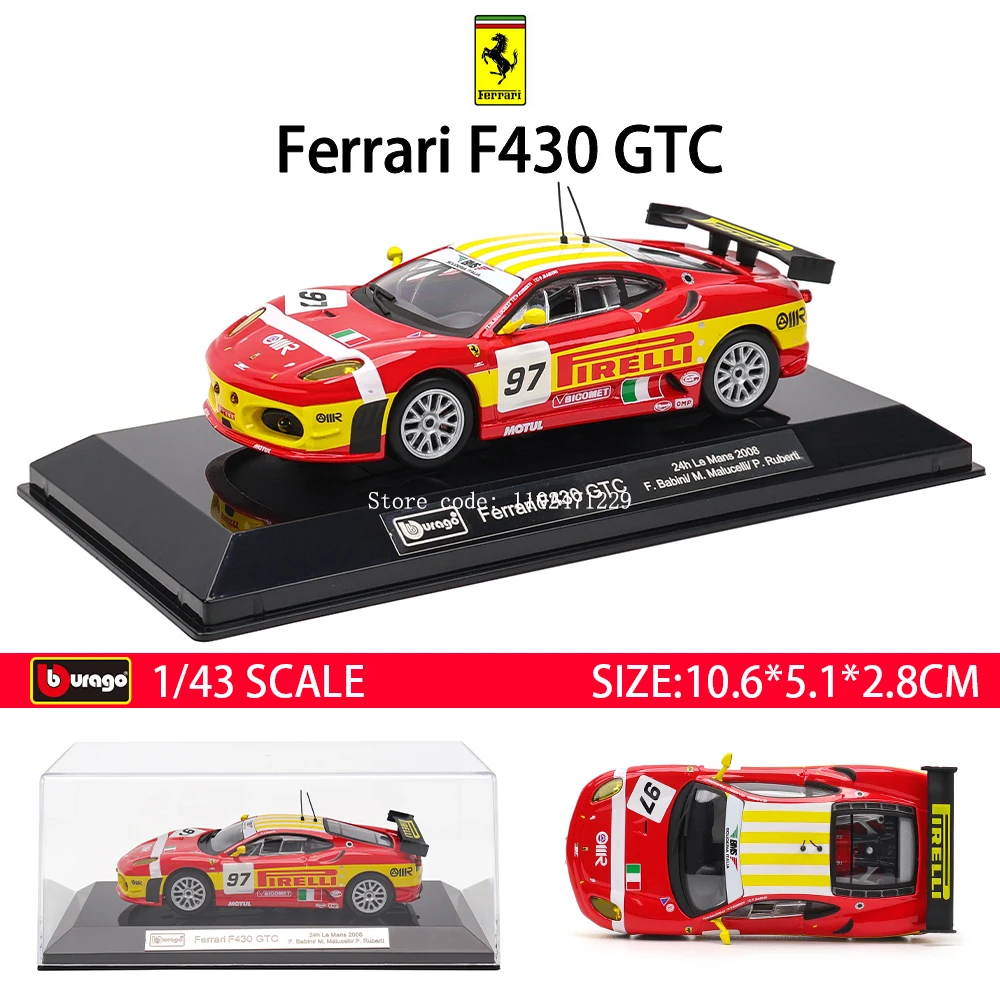 プラモデル  Ferrari     1/43 ブラーゴ 1/43 ル・マン フェラーリ 499P 2024 488 250 512 合金