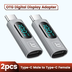 Enhanced Product Title:  
Toocki 2 - Pack USB - C Male to Female OTG Adapter with 100W Digital Display (2 Pack silvery)