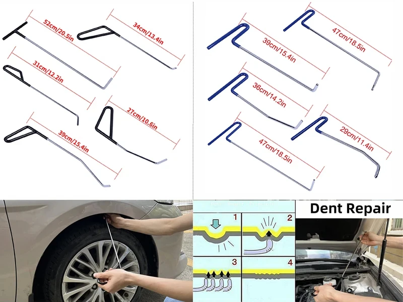 PDR Professionelles Werkzeug Set Autokarosserie Beulenreparatur Lackfreies Beulenentfernung Werkzeug Auto Beulenschaden Reparatur Produkte Handwerkzeug Garage – Detail 3