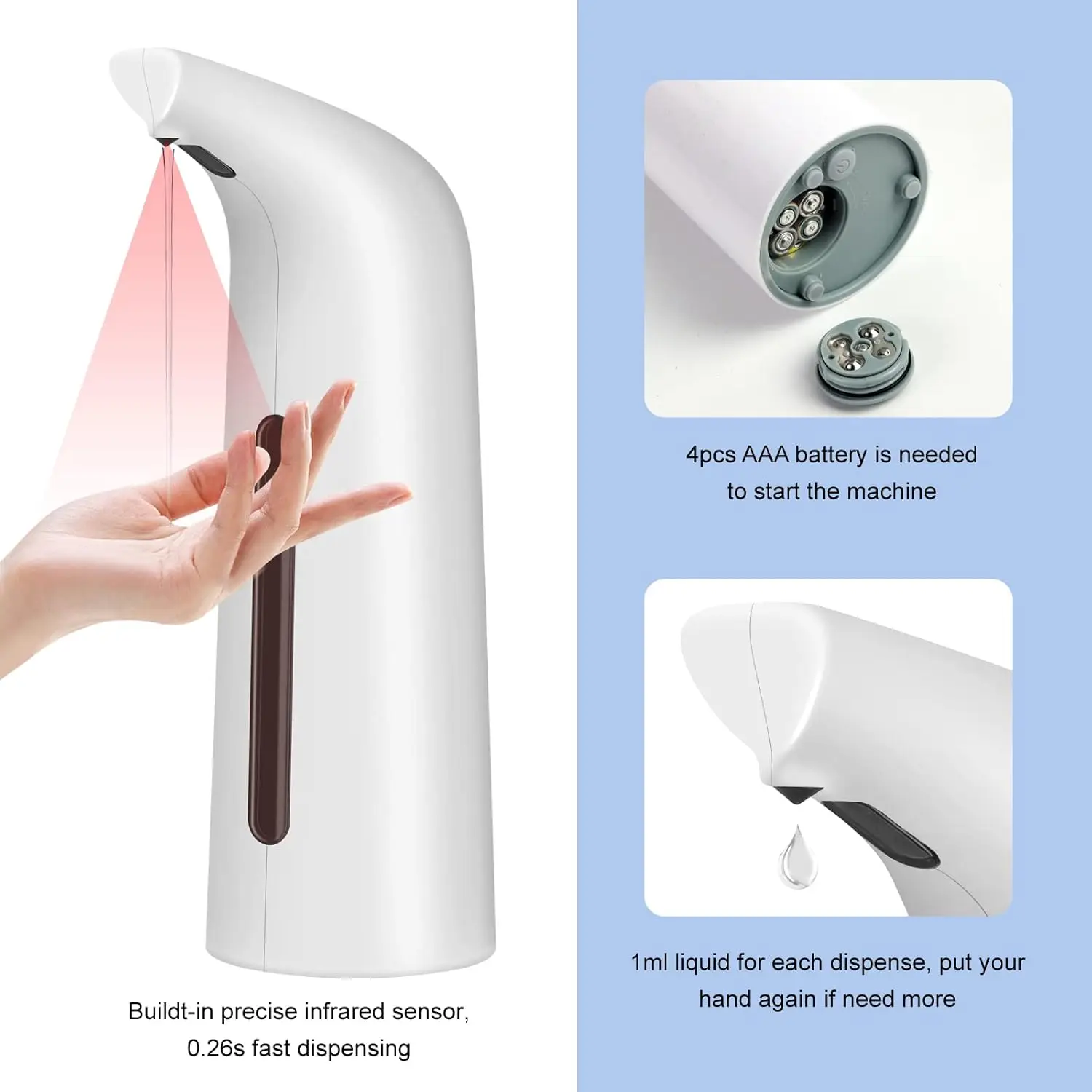 Touchless Liquid Soap Dispenser Automatic Soap Dispenser Infrared Motion Sensor Electric Handsfree Hand Sanitizer