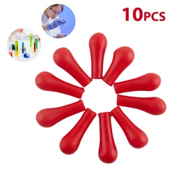 10 - Piece Set of Red Rubber Bulb Droppers - 10pcs