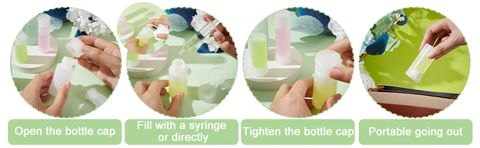 Plastic Squeeze Flip Cap Bottle Travel Essentials Sample Bottles
