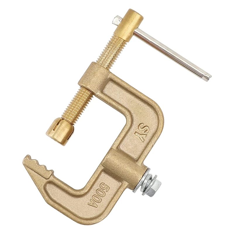 

Promotion! Welding Ground Clamp, 500A Current G-Type Solid Brass Ground Clamp, 43Mm Jaw Width For Tig Mig MMA Welders