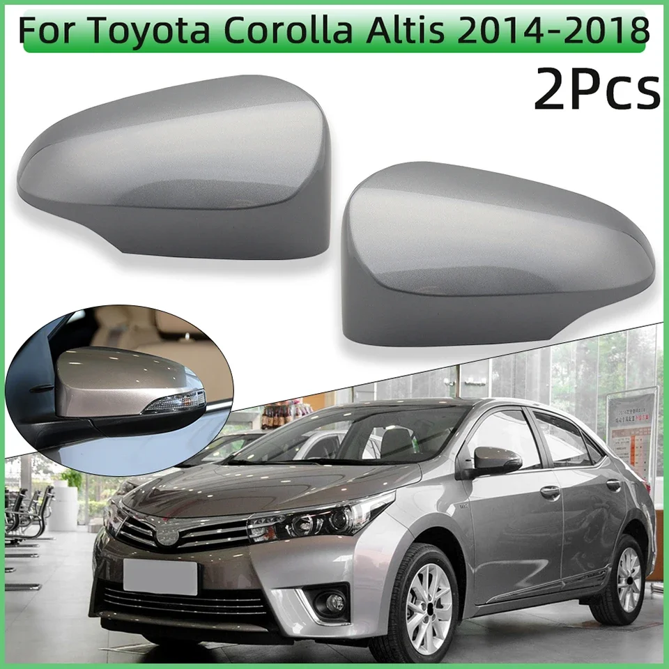 Car Accessories 2Pcs For Toyota Corolla Altis 2014 2015 2016 2017 2018 Rearview Mirror Cover Lid Shell Housing Wing Mirror Cap