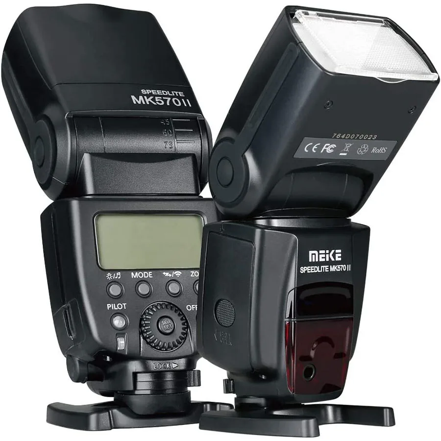 

Meike MK570II Manual Camera Flash Speedlite with LCD Display Compatible with Nikon Pentax Panasonic Olympus Fujifilm DSLR Mirror