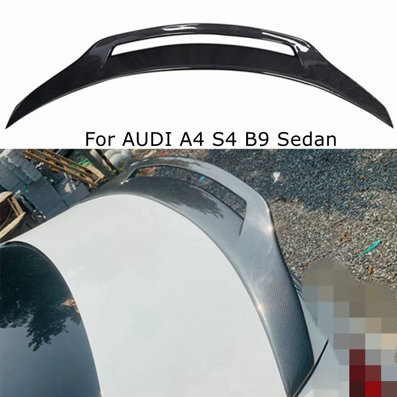 

FOR Audi A4 B9 S4 S-line 2017-2020 Sedan GT Style Carbon Fiber Rear Spoiler Trunk Wing FRP Forged Carbon