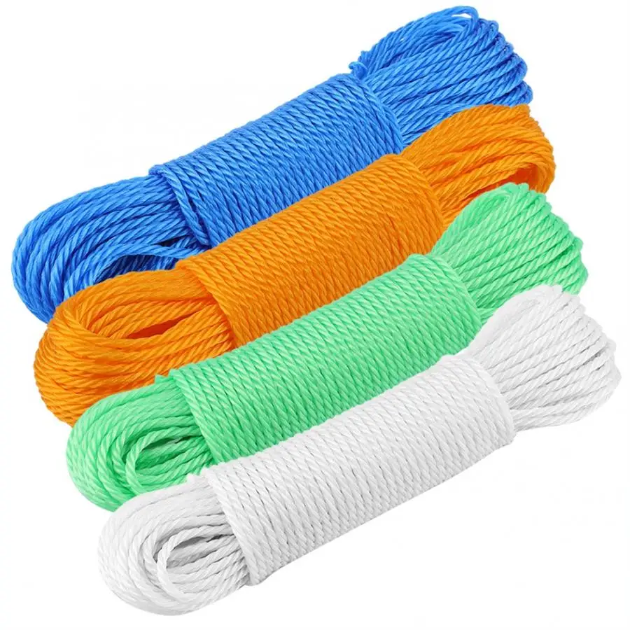 20m-Long-Colored-Nylon-Rope-Drying-Clothes-Hangers-Washing-Lines-Cord ...