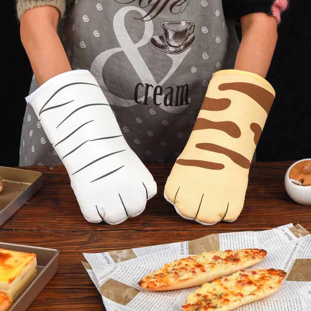 Cute Cartoon Design Oven Mitts Heat Resistant Cooking Gloves