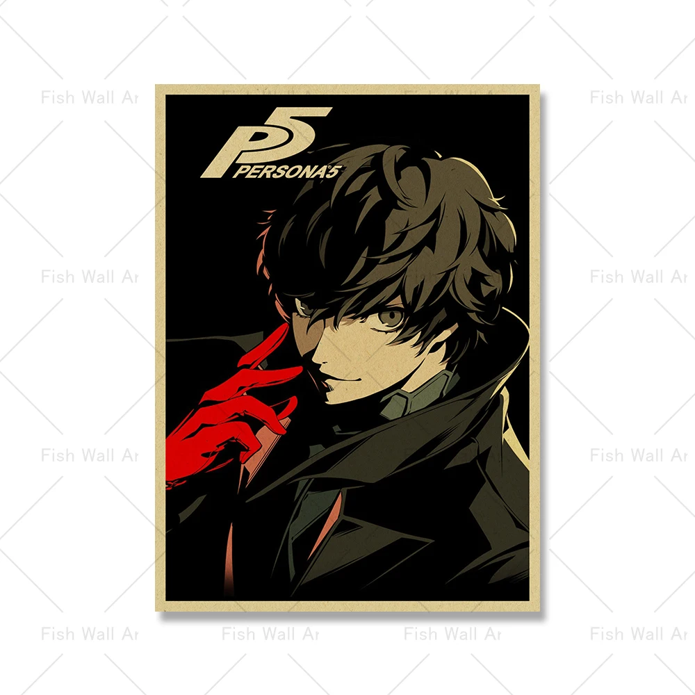 Persona 5 posters e cópias retro arte clássico japonês anime