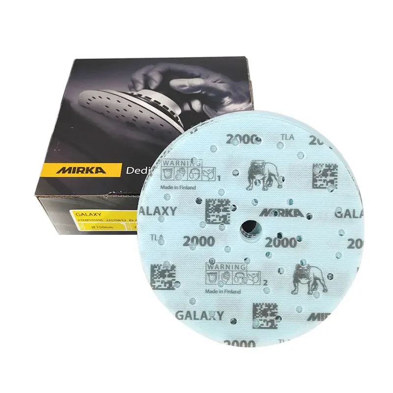 미르카 갤럭시 사포 6인치 150mm 사포 다공성 진공 청소기 내마모성 사포 100개