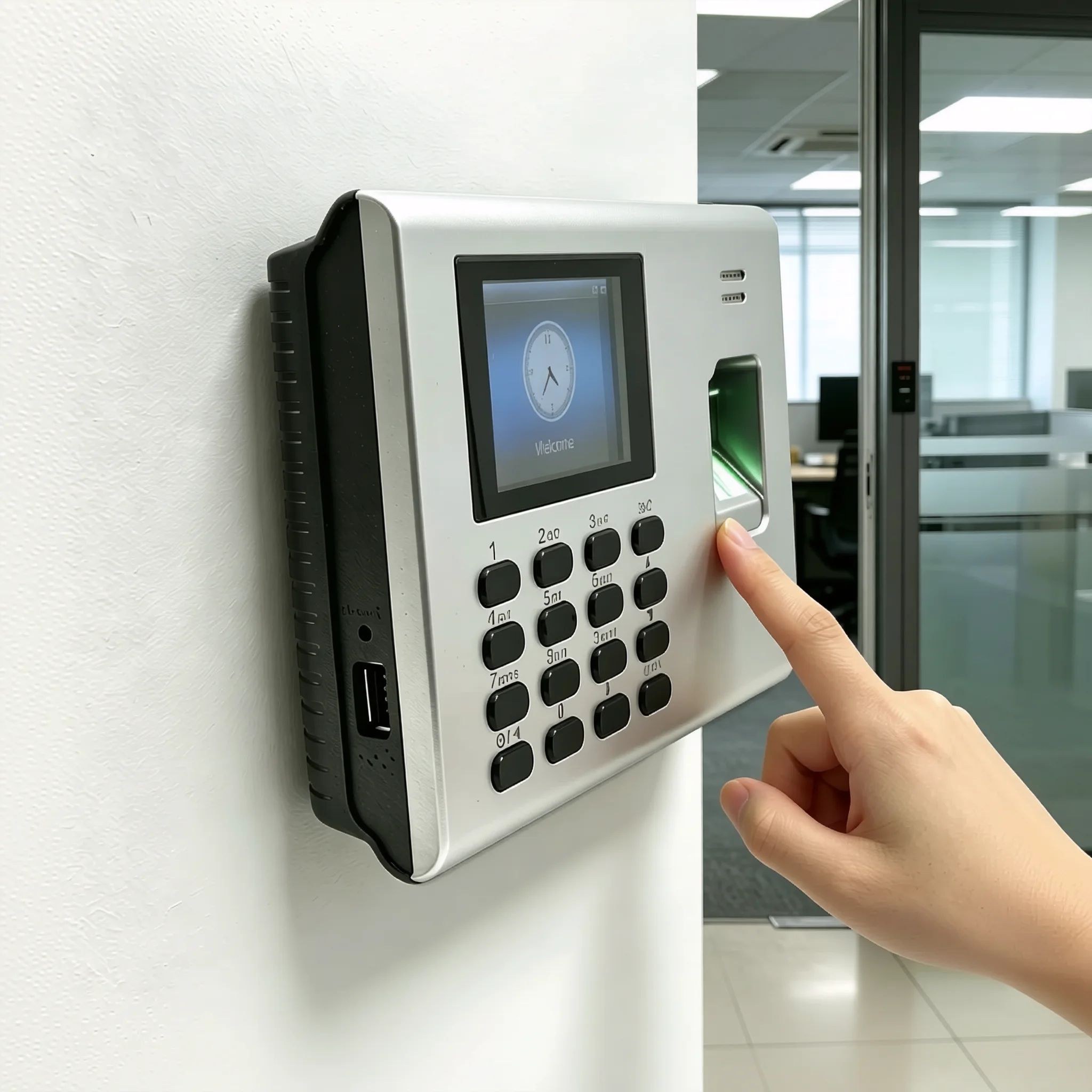 ZK K40 지문인식 출퇴근 기록기 TCP/IP & USB RFID 카드 직원 시간 기록 시스템 내장 배터리 ADMS