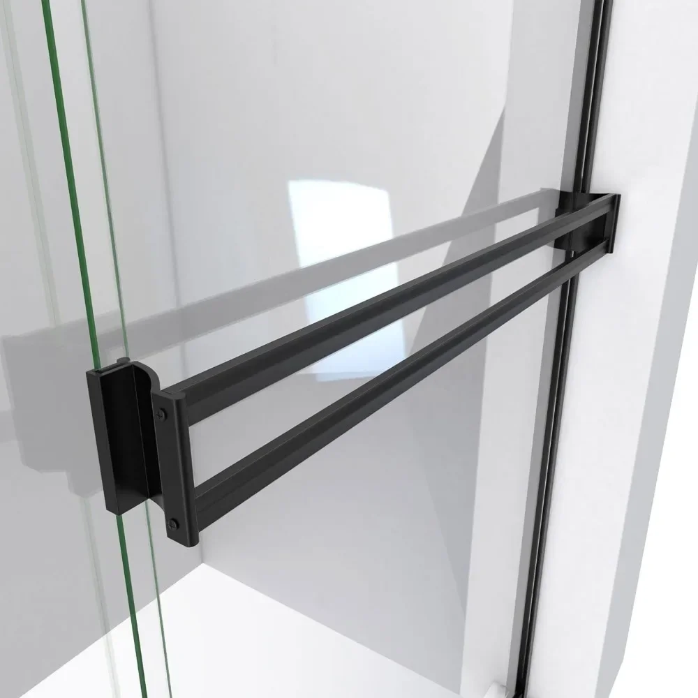 Shower Door, 70 Inch H, Semi-Frameless Sliding, Clear Glass, Bathroom Furniture, Bathroom Glass Doors 4