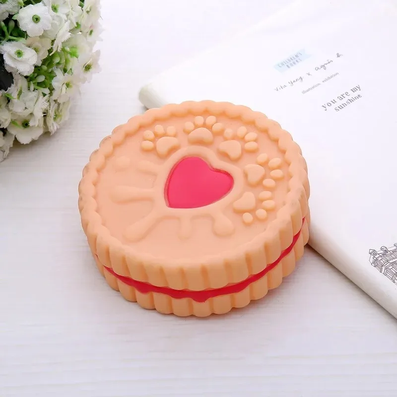 Dog Chewing Toy Simulation Biscuit Cake Anti Bite Latex Plaything Grinding Teeth Cleaning Interactive Training Toys Pet Supplies 5