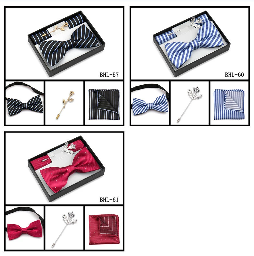 Vintage Fliege-Set für Herren Paisley Klassische Fliege Einstecktuch Brosche Set mit Geschenkbox Herren Business Hochzeit Anzug Accessoires – Detail 21