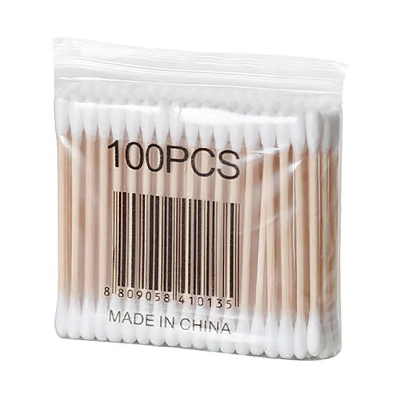 500/1000pcs Cotton Swabs Eyelash Extension Glues Removing Noses Ears Cleaning Tools Disposable Make Up Double Head Micro Brushes