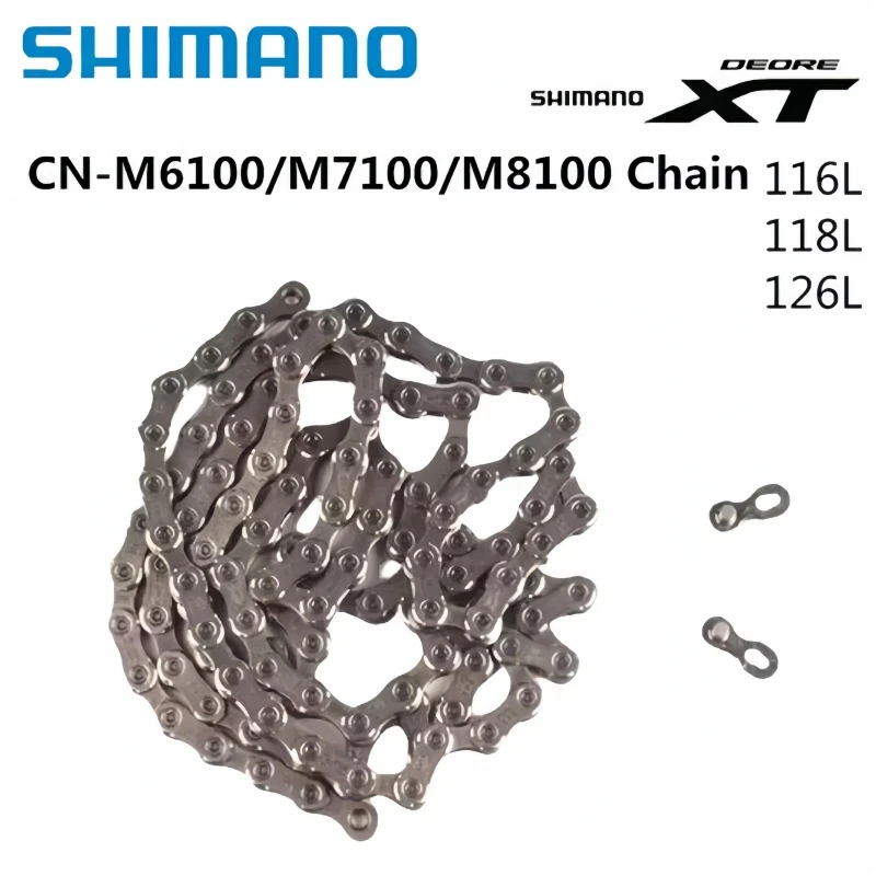 Bicycle chain SHIMANO DEORE XTR CN M9100 XT M8100 SLX M7100 DEORE M6100 Chain 12s MTB Bicycle Chain 116L 124L 126L
