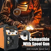 8 in 1 Aluminum 200A Multi Process Welder Gas MAG Flux Core MMA TIG Stick Spot Welding Spool Gun Optional LED Display Synergic 2
