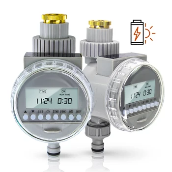 Popular Solar Power Water Timer Irrigation Solenoid Valve Controller Waterproof Power-saving Timer Irrigation Controller System 1