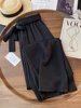 High Waist Ice Silk Acetate Wide Leg Pants for Women Summer Loose Silk Satin long maxi Trousers Spring lace up plus size pants 3