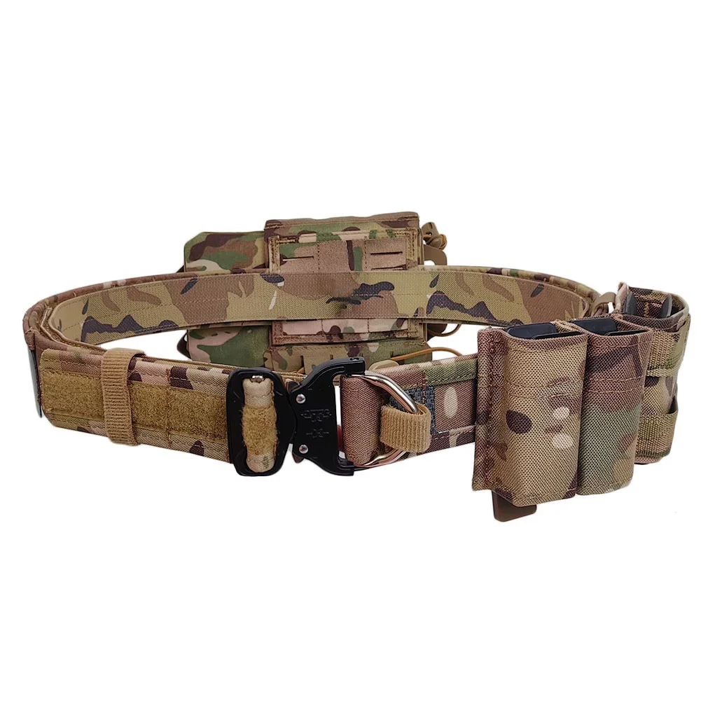 

Тактический ремень с сумкой Molle, Регулируемый военный боевой ремень с аптечкой диаметром 5,56/9 мм, для охоты на игр CS