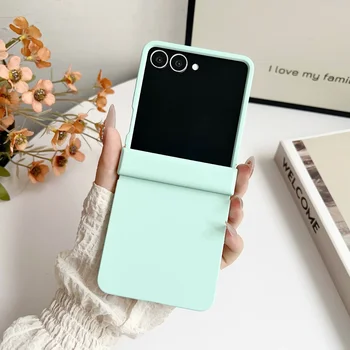Dopamine Candy Color Matte Phone Case for Samsung Galaxy Z Flip 7 FE 6 5 Flip 4 3 5G Hinge Protective Hard Back Cover2026 2
