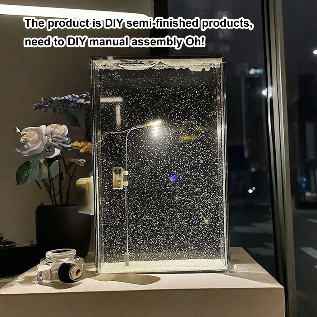 Christmas Night Light Street Lamps Christmas Crafts Snowy Night Lamp Decor Street Light Snow Simulation Kids Physics Science Toy christmas night lamp