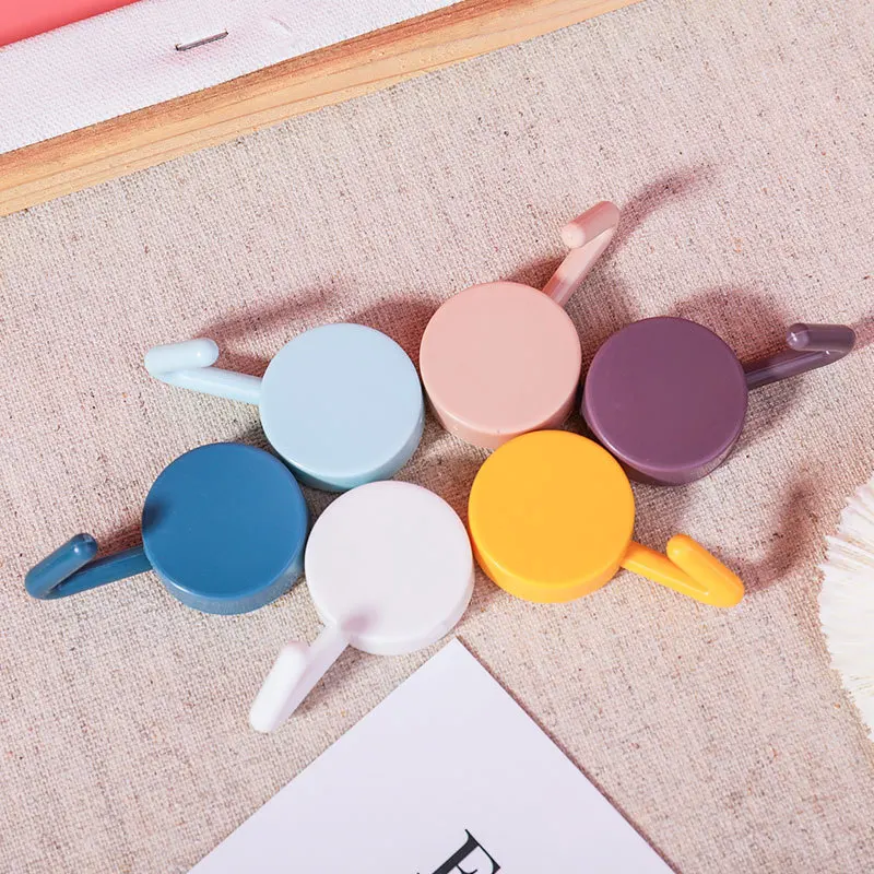 5/10PCS Self Adhesive Wall Hook Strong Without Drilling Bag Bathroom Door Kitchen Towel Hanger Hooks Home Storage Accessories