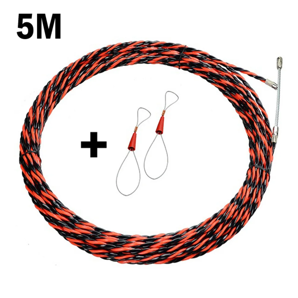 5/15/30m Electrician Cable Threading Device Fiberglass Nylon Wire Guider Running Wire Threader Puller Lead Construction Tools