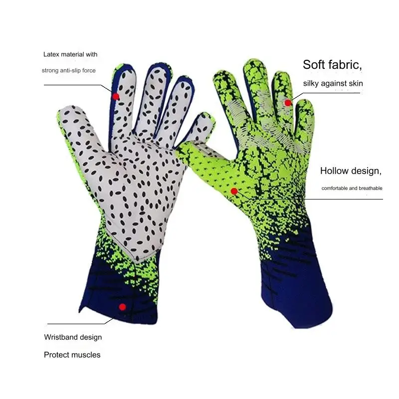 Enhanced Soccer Goalkeeper Gloves with Anti-Slip Latex Palm Grips
